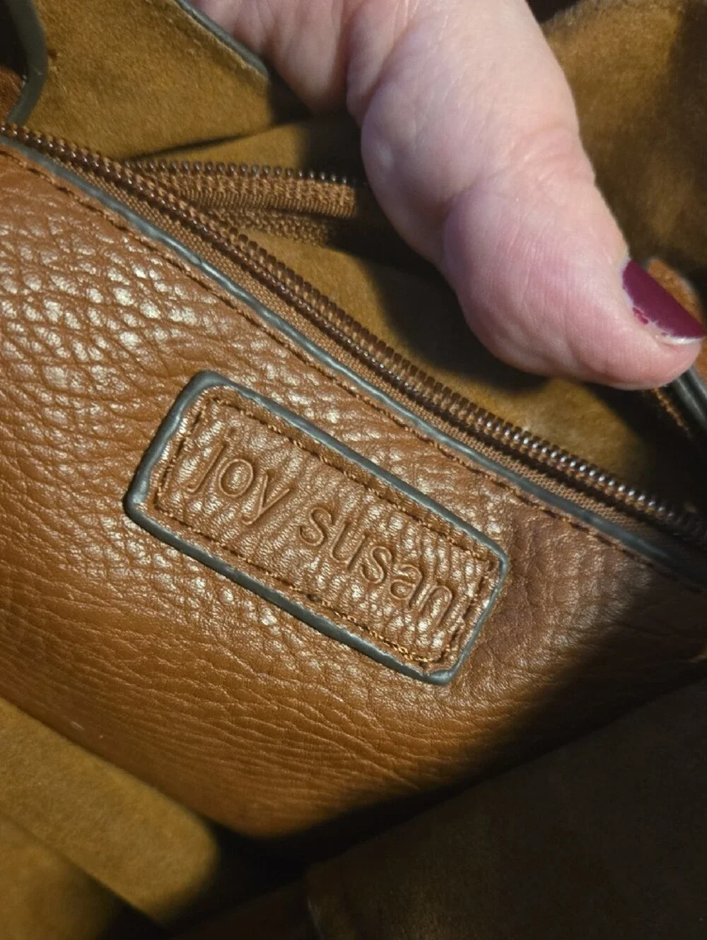 Joy Susan Dark Brown Leather Bag